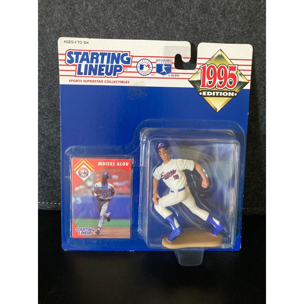 Kenner Starting Lineup 1995 Moises Alou Montreal Expos MLB Action Figure & Card